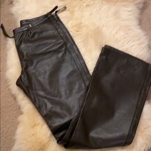 Vintage chocolate leather pants